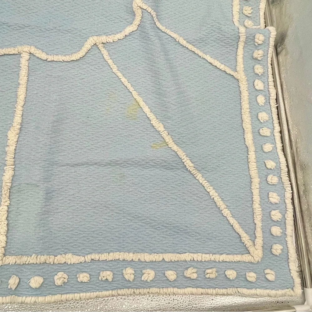 Vintage Baby Blanket Dog‎ Throw Fuzzy Texture Minimalist Simple Blue Girl Boy
